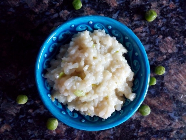 Your Baby’s First Food Made Tasty: Rice-Pea Mash
