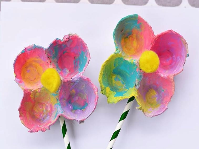 DIY Activities For Your Junior: Egg Carton flower