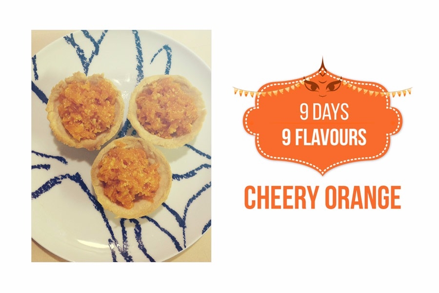 Navratri Special Recipe: Cheery Orange Gajar Halwa Tart