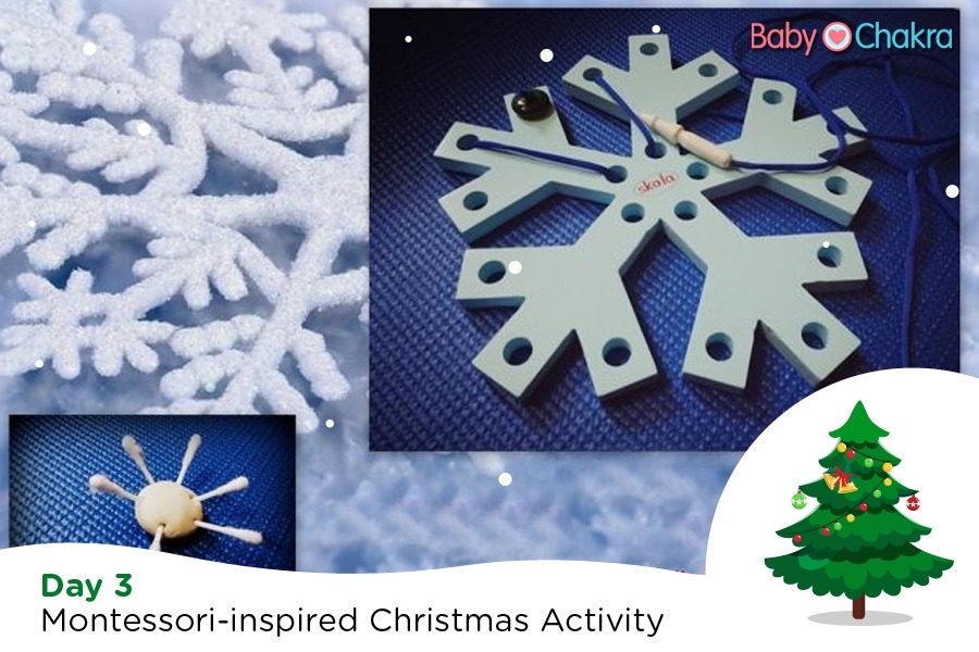 Day 3 Montessori-Inspired Christmas Activity: Snowflake