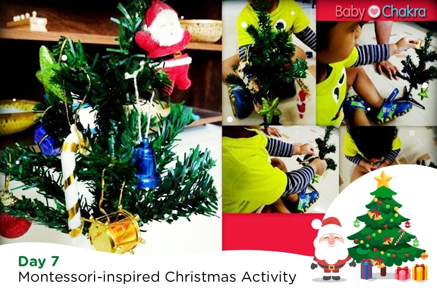 Day 7 Montessori-Inspired Christmas Activity: Decking Up The Tree!