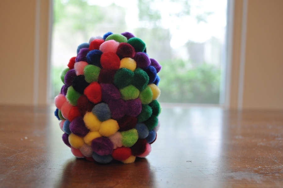Fun Colorful Craft Idea With Pom Poms