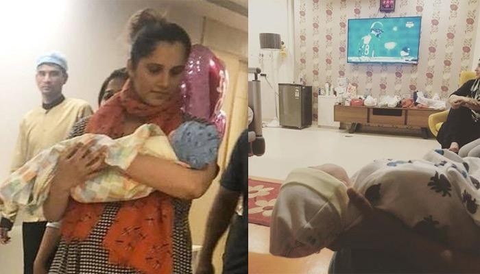 Sania Mirza And Newborn Watch Shoaib Play Cricket On TV